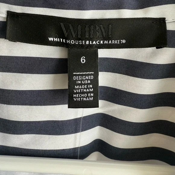 NWT, striped dress, V-Neck, White House Black Market - Picture 7 of 9